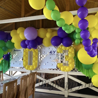 Воздушные шары на школьный выпускной фото