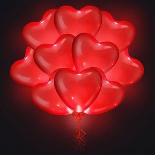 Светящийся воздушный шар с гелием Сердце фото