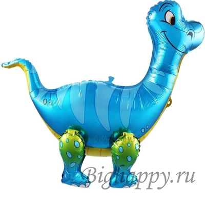 Ходячий шар «Динозавр Брахиозавр» голубой фото