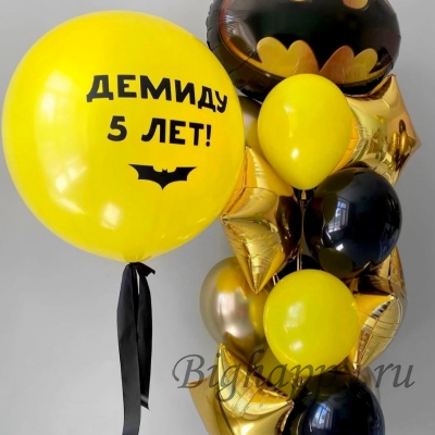 Воздушные шары на день рождения «Эмблема Бэтмена» фото