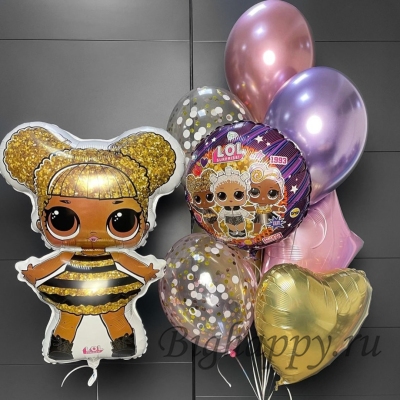 Воздушные шары для девочки «Куклы LOL. Квин» фото