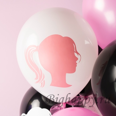 Стильные шары с гелием День рождения с Барби
