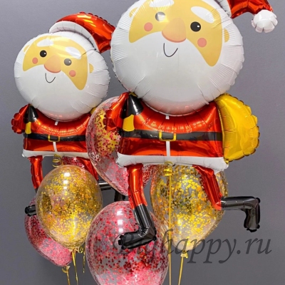 Праздничный набор шаров &quot;2 Дедушки Мороза в гостях&quot; фото