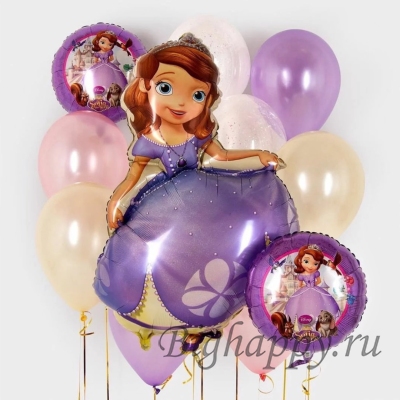 Воздушные шары для детского праздника «Принцесса София» фото