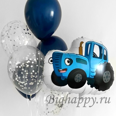 Тематические воздушные шарики &quot;Синий трактор&quot; фото