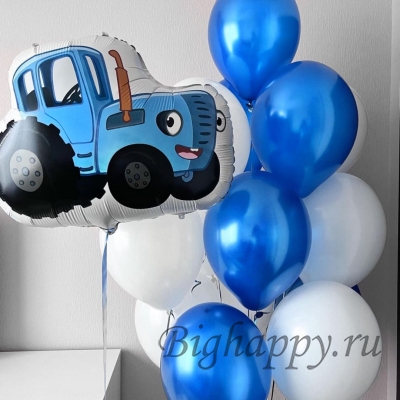 Воздушные шары для детского праздника в тематике «Синий Трактор» фото