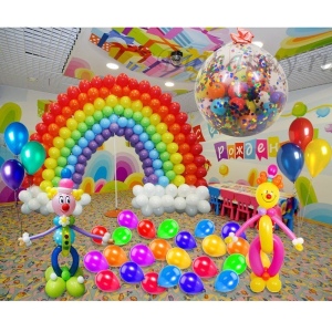 Оформление помещения шарами на детский День рождения фото