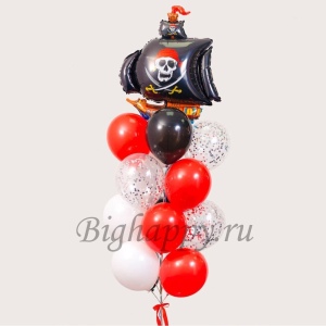 Пиратский букет из воздушных шаров фото