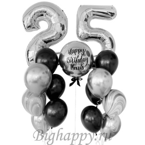 Букет из шаров с цифрами на День Рождения фото