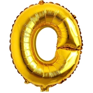 Фольгированный золотистый шар-буква 
