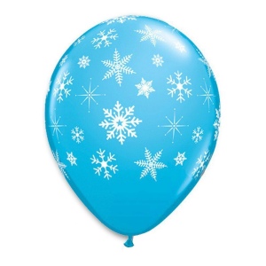 Шар гелиевый “Снежинки”, голубой фото
