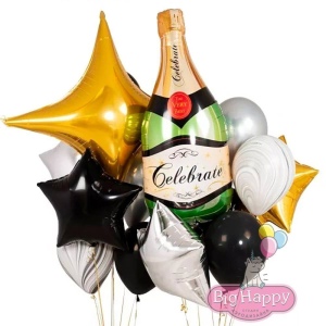 Фонтан из шаров Звездное шампанское фото