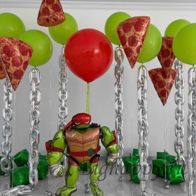 Набор воздушных шаров &laquo;Пиццапати с Черепашкой&raquo;