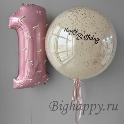 Воздушные гелиевые шары &laquo;Пудровая нежность&raquo;