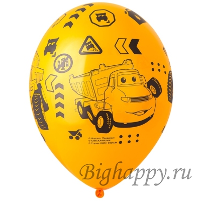 Латексные шарики с рисунком Грузовички