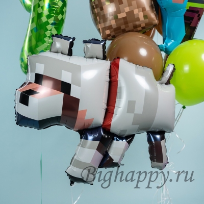 Шарфигура Пиксельный волк