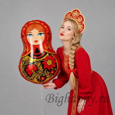 Фольгированный шар Матрешка