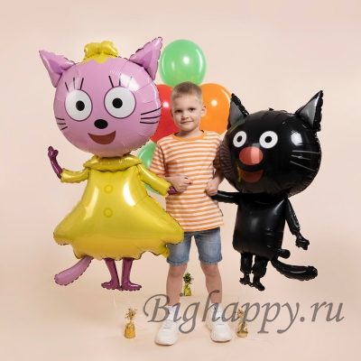Фольгированный фигурный шар в виде Сажика из Три кота