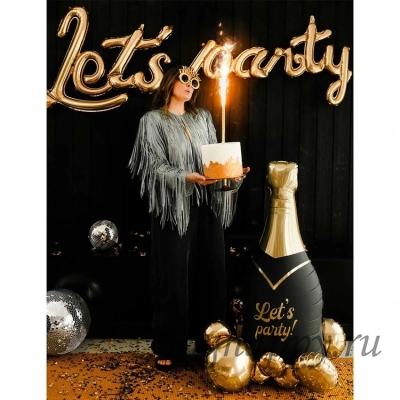 Фольгированный шар Шампанское Let's party