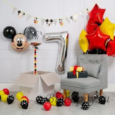 Украшение квартиры шарами ко Дню рождения в стиле Дисней фото