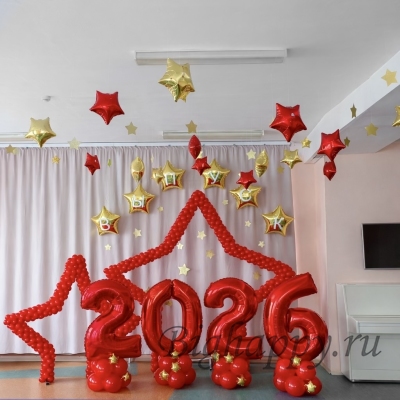 Украшение шарами выпускного в детском саду фото