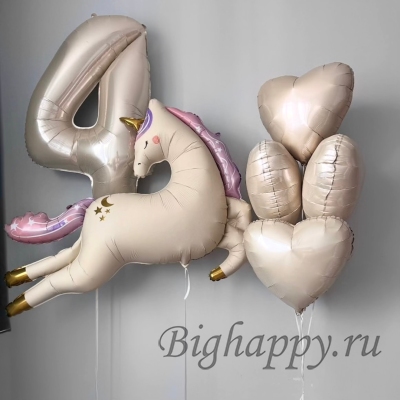Набор шаров с гелием «Нежный полёт» фото