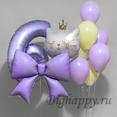 Набор шаров с гелием «Волшебная кошечка» фото