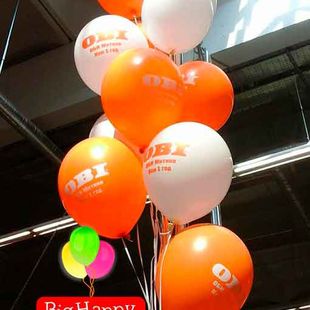 Услуга печати логотипа компании на воздушных шарах фото