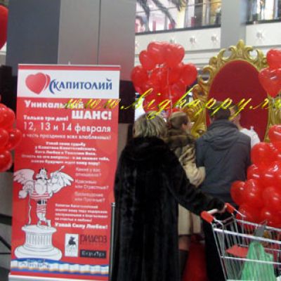 Организация раздачи воздушных шаров в торговом центре