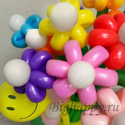 15 цветов из шаров в руках человечка