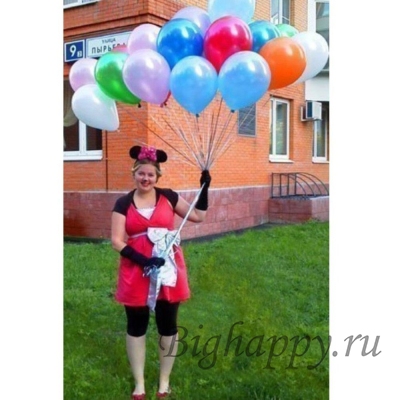 Аниматор Минни Маус с 25 воздушными шарами