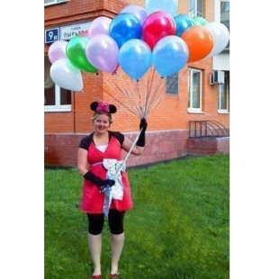Аниматор Минни Маус с 25 воздушными шарами фото