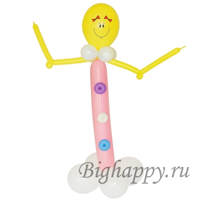 Фигура из шаров &quot;Клоун - девочка&quot; фото