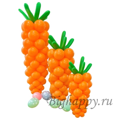 Фигура из шаров &quot;Большая морковка&quot; фото