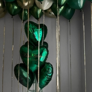 Набор воздушных шаров с гелием &laquo;Изумрудное сияние&raquo; фото