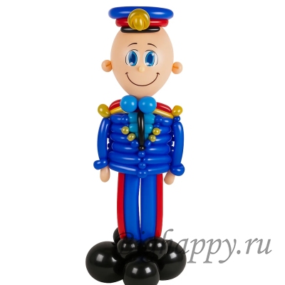 Полицейский из шаров для моделирования фото