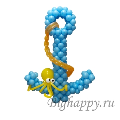 Якорь из шаров фото