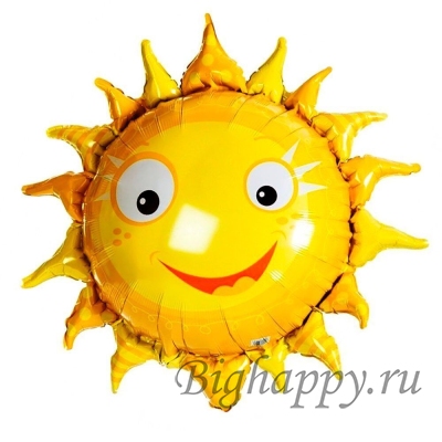 Фольгированный воздушный шарик Солнце фото