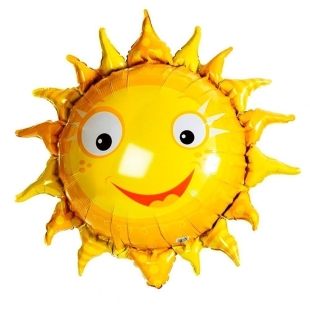 Фольгированный воздушный шарик Солнце фото