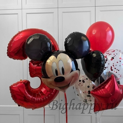 Набор шаров с гелием &laquo;Микки праздник&raquo; фото