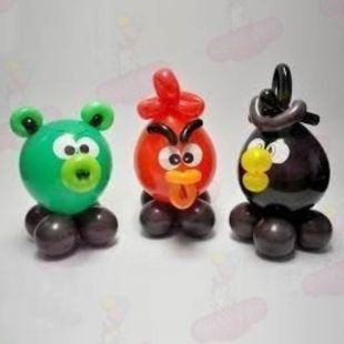 Фигуры из воздушных шариков Angry Birds фото
