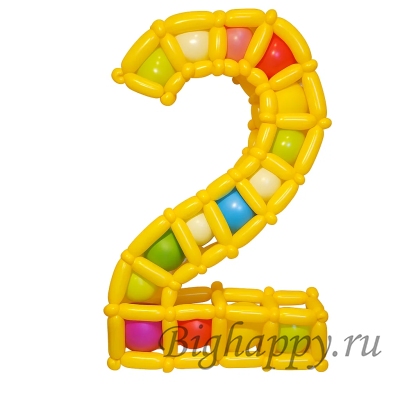 Фигура из воздушных шаров «Цифра 2»