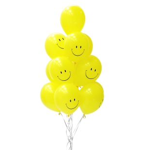 11 воздушных шаров "Смайлы" фото
