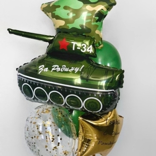 Фонтан из воздушных шаров &laquo;Легенда Победы&raquo; фото