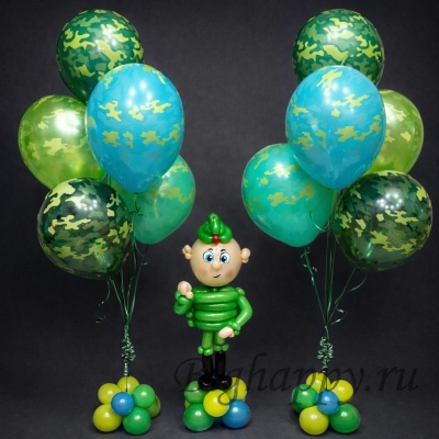 Воздушная композиция &laquo;Военный Герой&raquo;