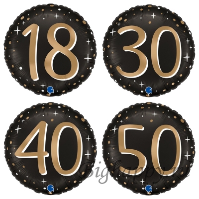 Круглый шар с цифрой на 18, 30, 40 и 50 лет
