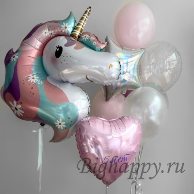 Набор шаров с гелием «Мечты Единорога» фото