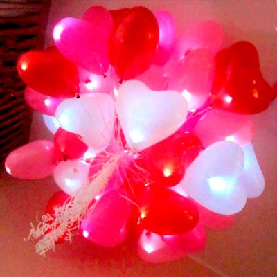 Светящийся шар в форме сердца с гелием