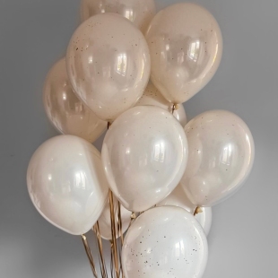 Букет шаров с гелием «Пудровая феерия» фото
