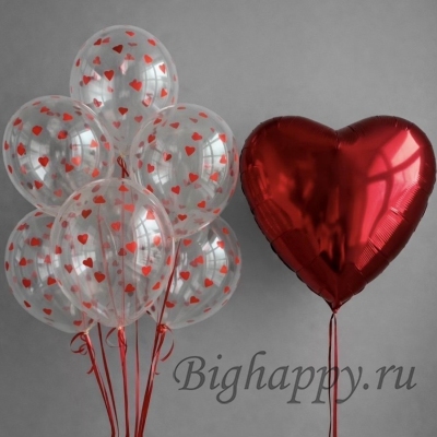 Воздушные гелиевые шары &laquo;Полет любви&raquo;